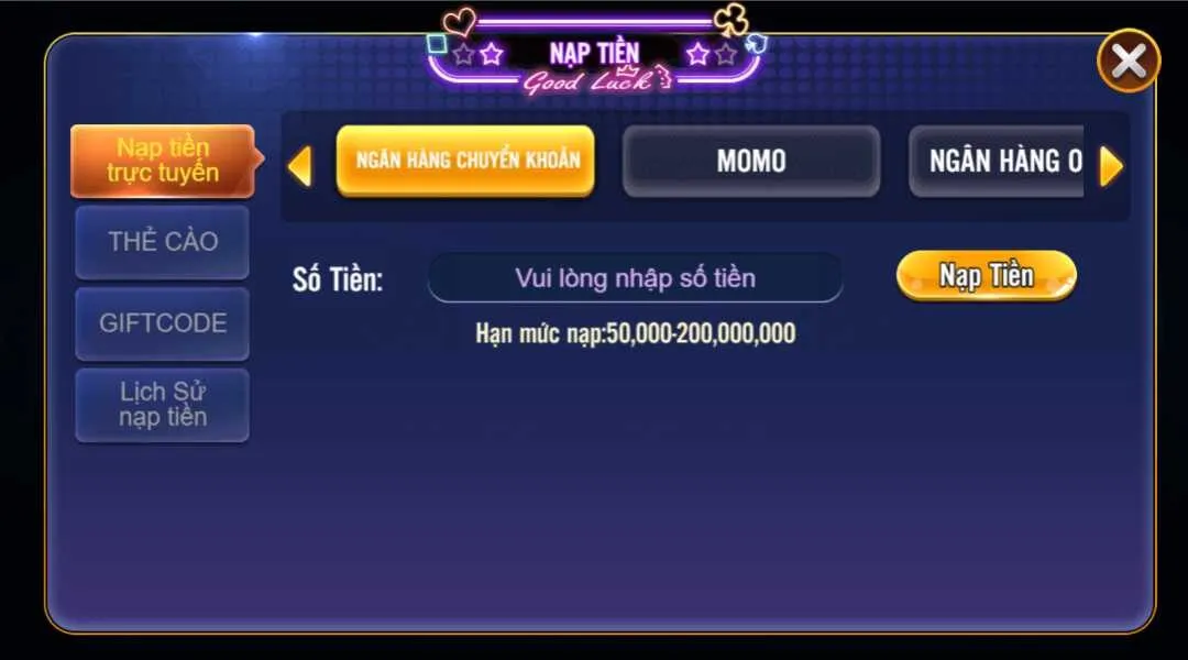 4 bước nạp tiền 8us